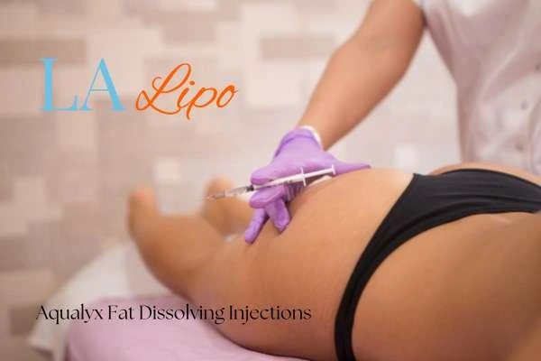 Woman having fat dissolving injections Brierley Hill on thighs