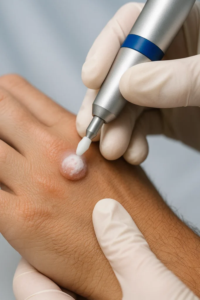 example of wart removal Brierley Hill using cryopen