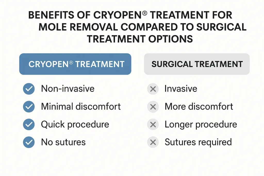 Benefits of facial mole removal Brierley Hill - call our team today to book a consultation